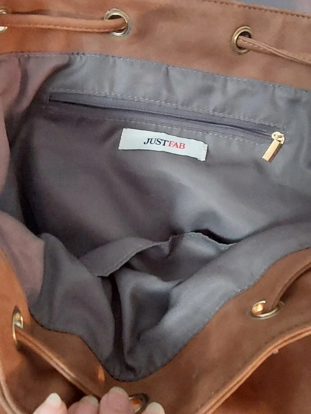 JustFab brown faux
